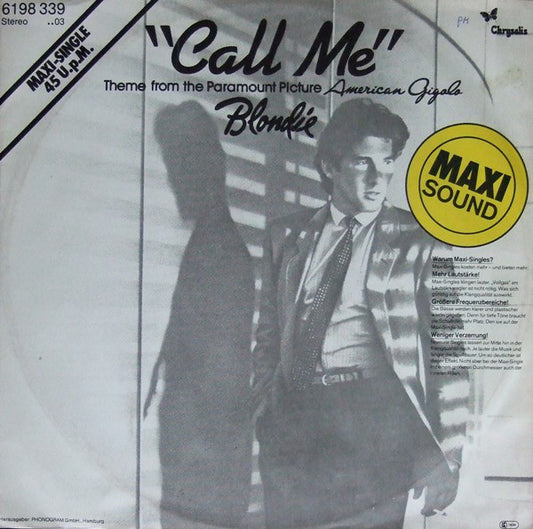 Blondie : Call Me (12", Maxi)