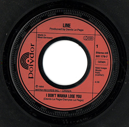 Lime (2) : I Don't Wanna Lose You (7")