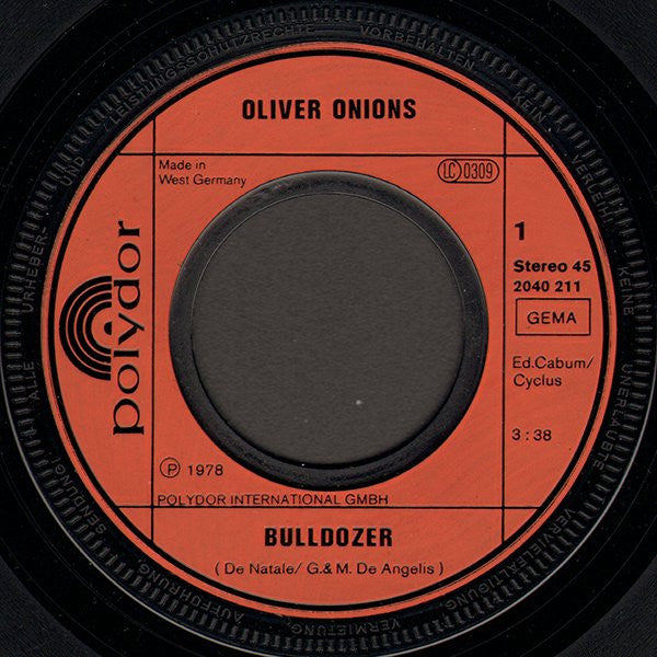 Oliver Onions : Bulldozer (7", Single)