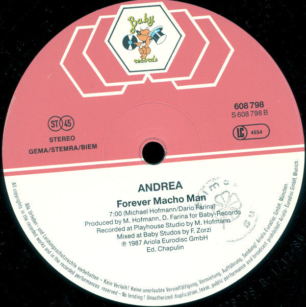 Andrea (4) : Macho Man (12", Maxi)