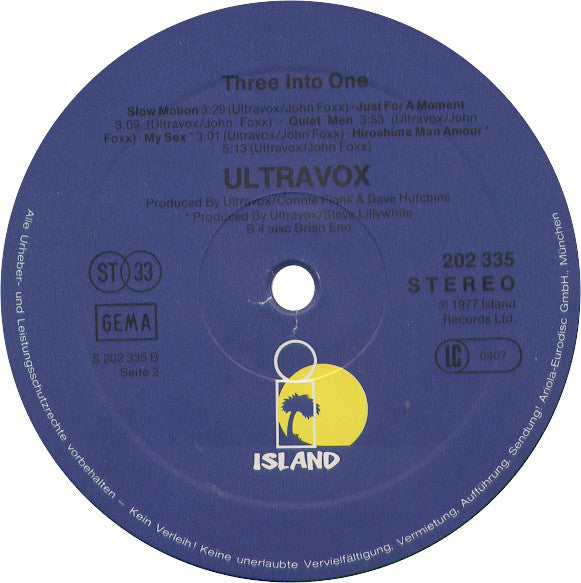 Ultravox : Three Into One (LP, Comp)