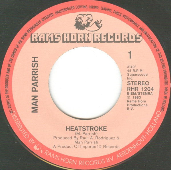 Man Parrish : Heatstroke (7", Single)