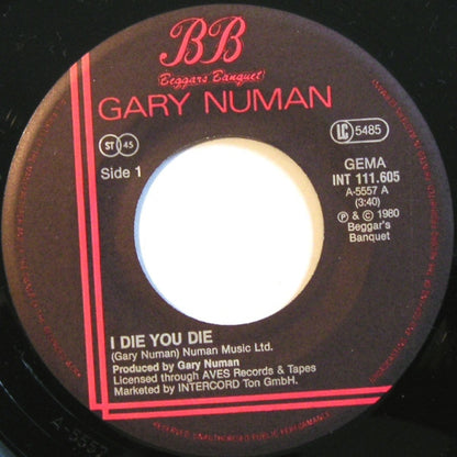 Gary Numan : I Die: You Die (7", Single)