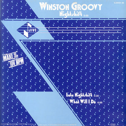 Winston Groovy : Nightshift (12", Maxi, Yel)