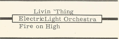 Electric Light Orchestra : Livin' Thing (7", Single)