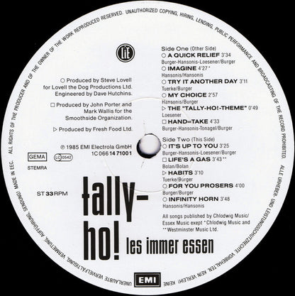 Les Immer Essen : Tally-Ho! (LP, Album)