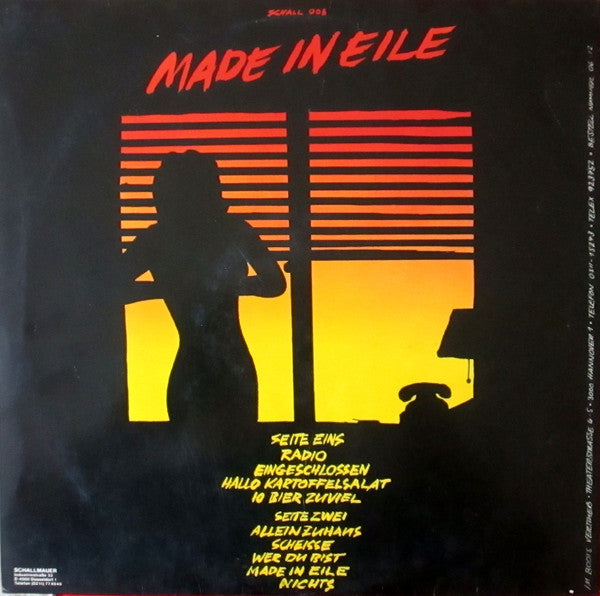 Nichts : Made In Eile (LP, Album, Whi)