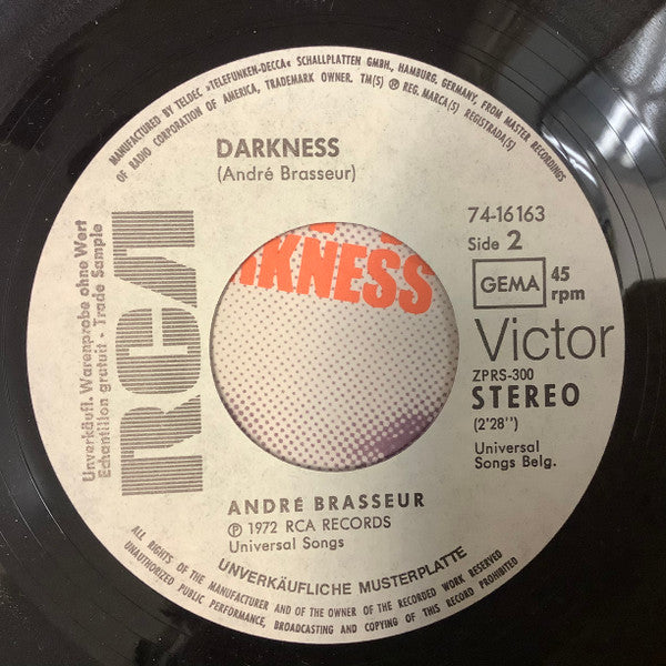 André Brasseur : Speedy Nr. 1 / Darkness (7", Single, Promo)