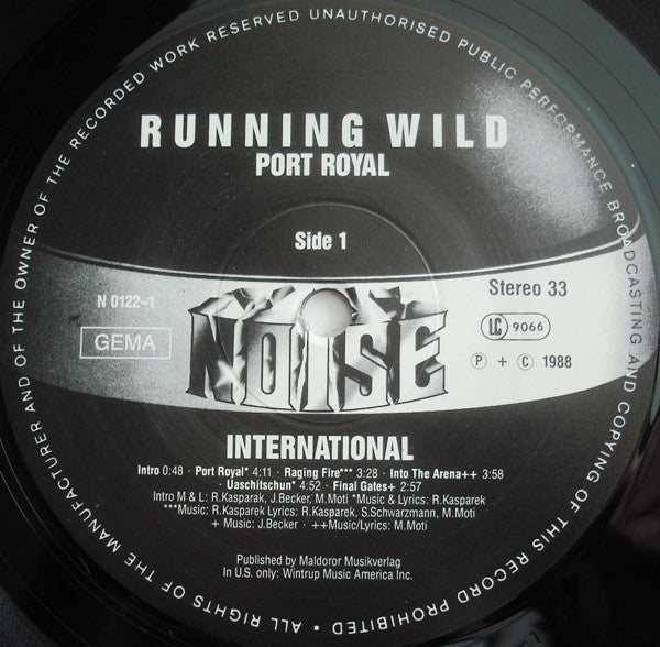 Running Wild : Port Royal (LP, Album)