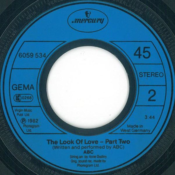 ABC : The Look Of Love (Parts One And Two) (7", Single)