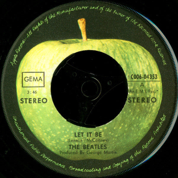 The Beatles : Let It Be (7", Single, Mono)