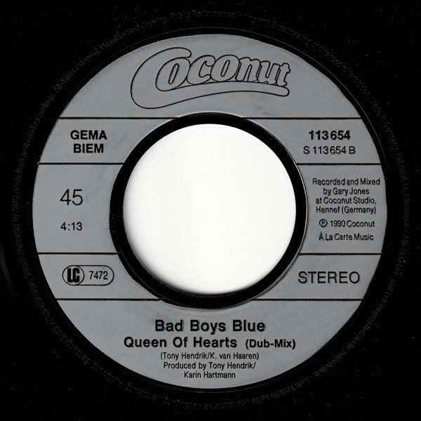 Bad Boys Blue : Queen Of Hearts (7", Single)