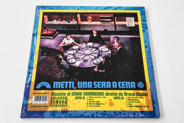 Ennio Morricone : Metti, Una Sera A Cena (Colonna Sonora Originale) (LP, Album, Ltd, RE, Blu)