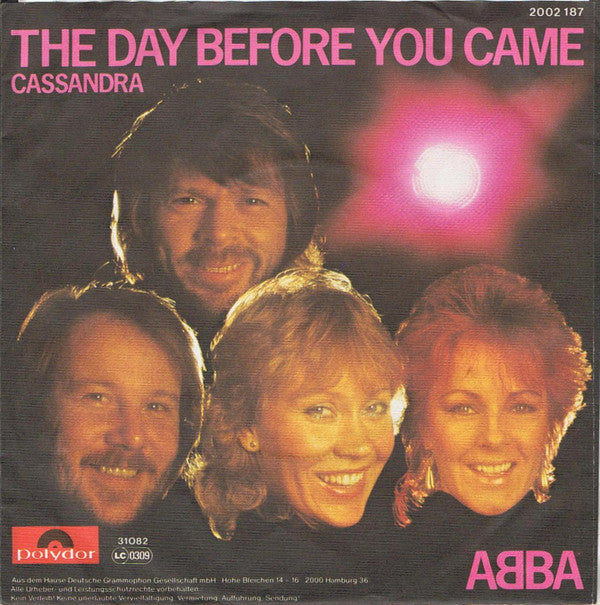 ABBA : The Day Before You Came (7", Single)