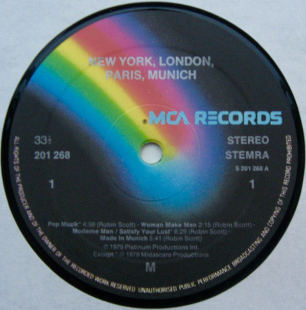 M (2) : New York, London, Paris, Munich (LP, Album, RE)