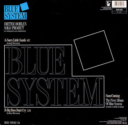 Blue System : Sorry Little Sarah (Long Version) (12", Maxi)