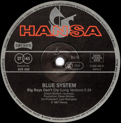 Blue System : Sorry Little Sarah (Long Version) (12", Maxi)