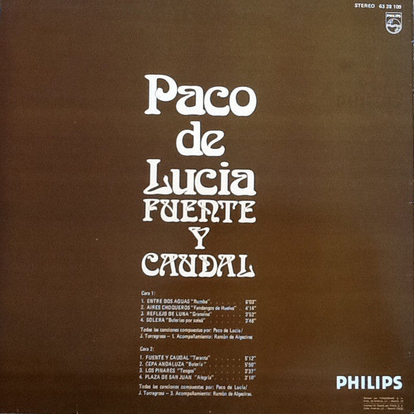 Paco De Lucia* : Fuente Y Caudal (LP, Album, RE)