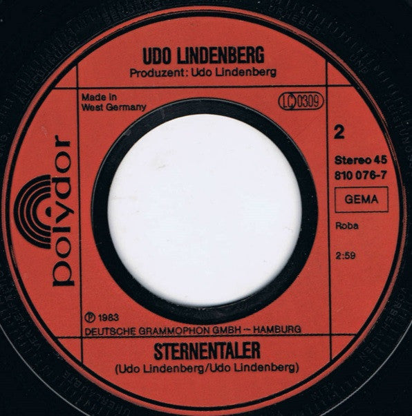 Udo Lindenberg : Sonderzug Nach Pankow (7", Single)