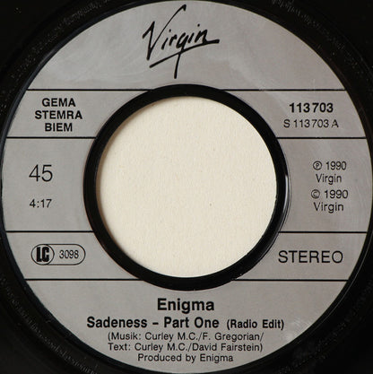 Enigma : Sadeness Part I (7", Single)