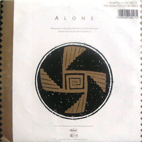 Heart : Alone (7", Single)