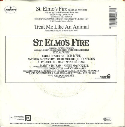 John Parr : St. Elmo's Fire (Man In Motion) (7", Single)