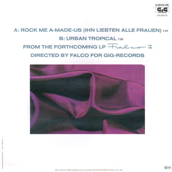 Falco : Rock Me Amadeus (12", Maxi)