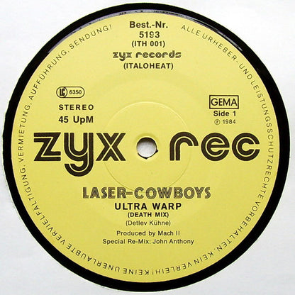 Laser-Cowboys : Ultra Warp (12", Maxi, MP)