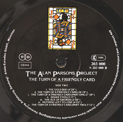 The Alan Parsons Project : The Turn Of A Friendly Card (LP, Album, RP)