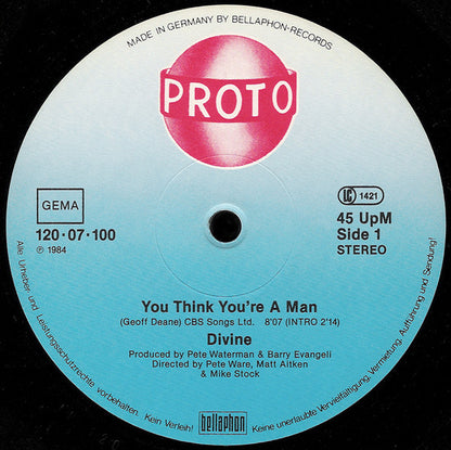 Divine : You Think You're A Man (12", Maxi)