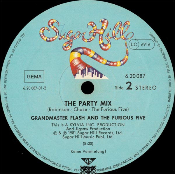 Grandmaster Flash And The Furious Five* : The Wheels Of Steel (12", Single)