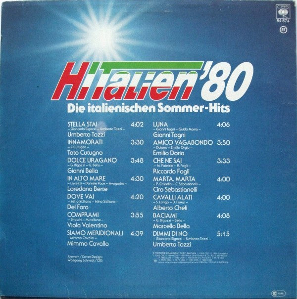 Various : Hitalien'80 (Die Italienischen Sommer-Hits) (LP, Comp)