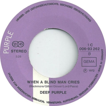 Deep Purple : Never Before (7", Single)