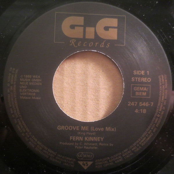 Fern Kinney : Groove Me (7", Single)