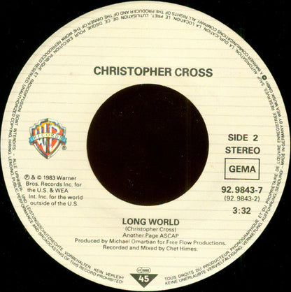 Christopher Cross : All Right (7", Single)