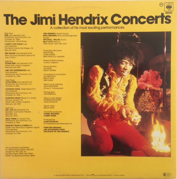 Jimi Hendrix : The Jimi Hendrix Concerts (2xLP, Comp, RE, Gat)