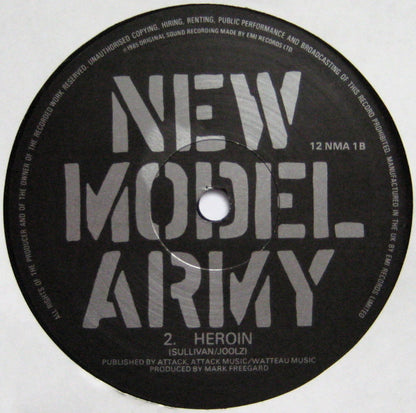 New Model Army : No Rest / Heroin (2x12", Single, Ltd)