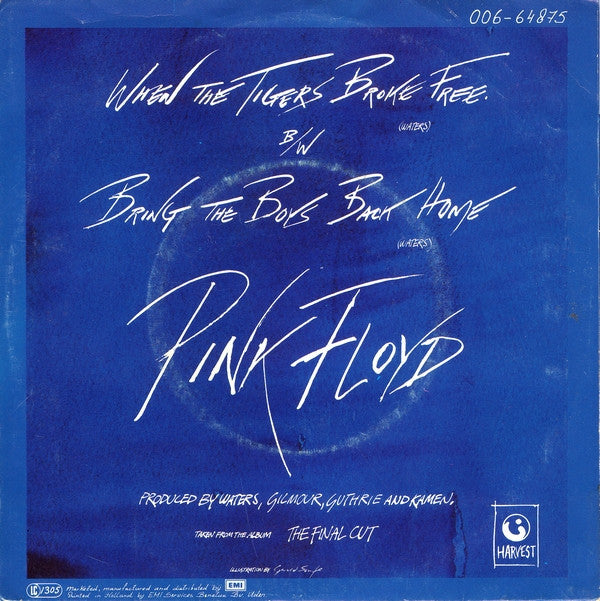 Pink Floyd : The Wall (Music From The Film) (7", Single)