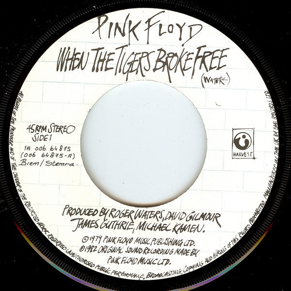 Pink Floyd : The Wall (Music From The Film) (7", Single)