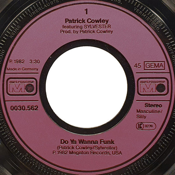 Patrick Cowley Featuring Sylvester : Do Ya Wanna Funk (7", Single)