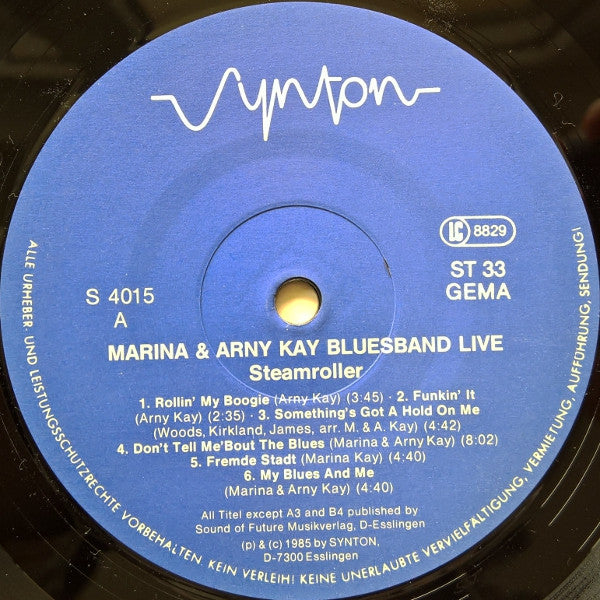 Marina* & Arny Kay Special Guest Jim Kahr : Steamroller (Live) (LP)