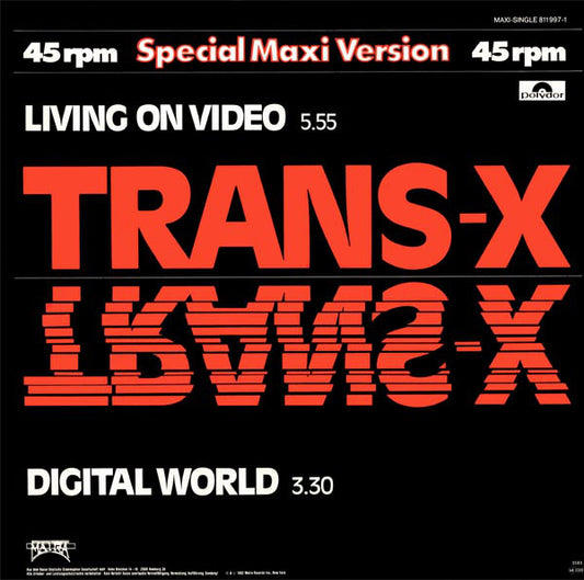 Trans-X : Living On Video / Digital World (12", Maxi, Whi)