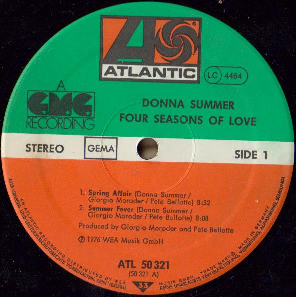 Donna Summer : Four Seasons Of Love (LP, Album, Mixed, Pos)