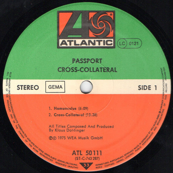 Passport (2) : Cross-Collateral (LP, Album, RE)