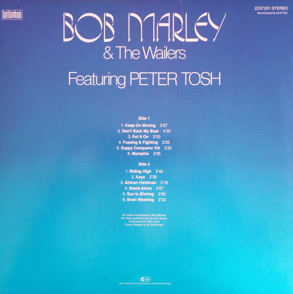 Bob Marley & The Wailers Featuring Peter Tosh : Bob Marley & The Wailers Featuring Peter Tosh (LP, Album, RE)