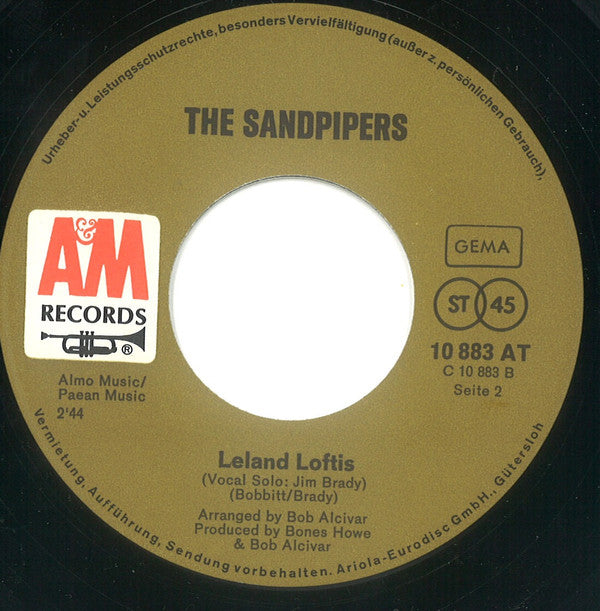 The Sandpipers : An Old Fashioned Love Song (7", Single)