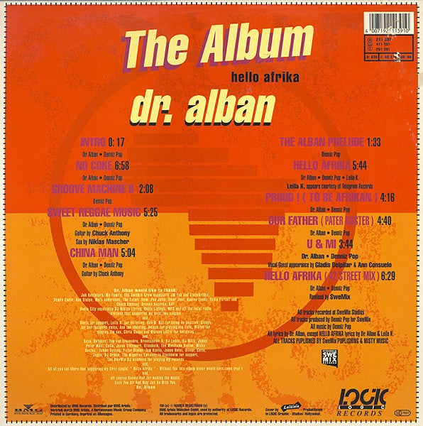 Dr. Alban : Hello Afrika (The Album) (LP, Album)