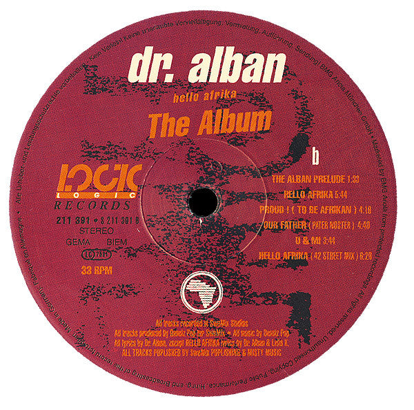 Dr. Alban : Hello Afrika (The Album) (LP, Album)