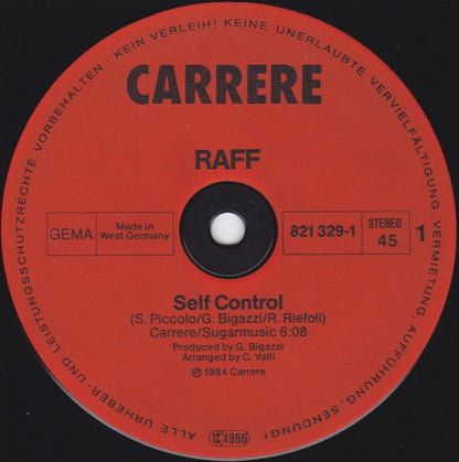 Raff* : Self Control (12", Maxi, Inj)