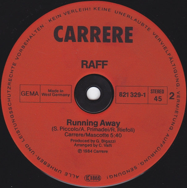 Raff* : Self Control (12", Maxi, Inj)